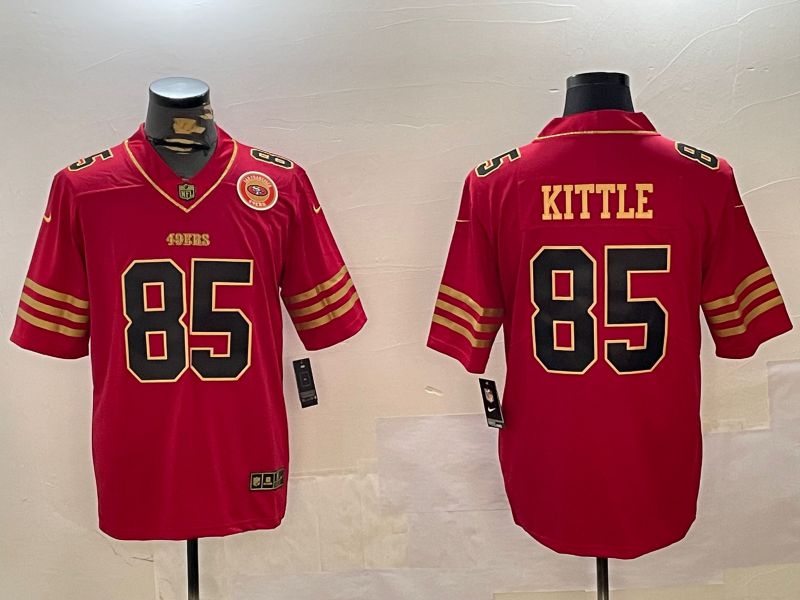 Men San Francisco 49ers #85 Kittle Red Gold 2024 Nike Limited NFL Jersey style 12305